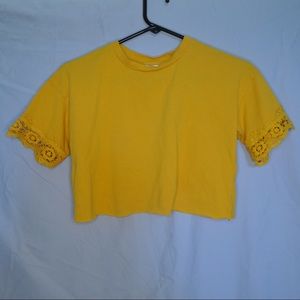 Yellow crop top